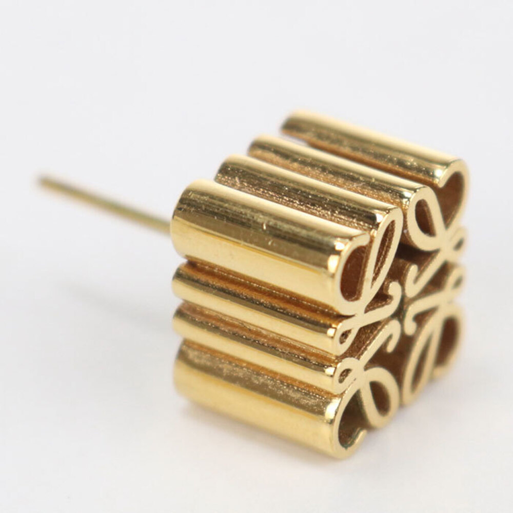 LOEWE Anagram Earrings for Women, Gold - Picture 2 of 5